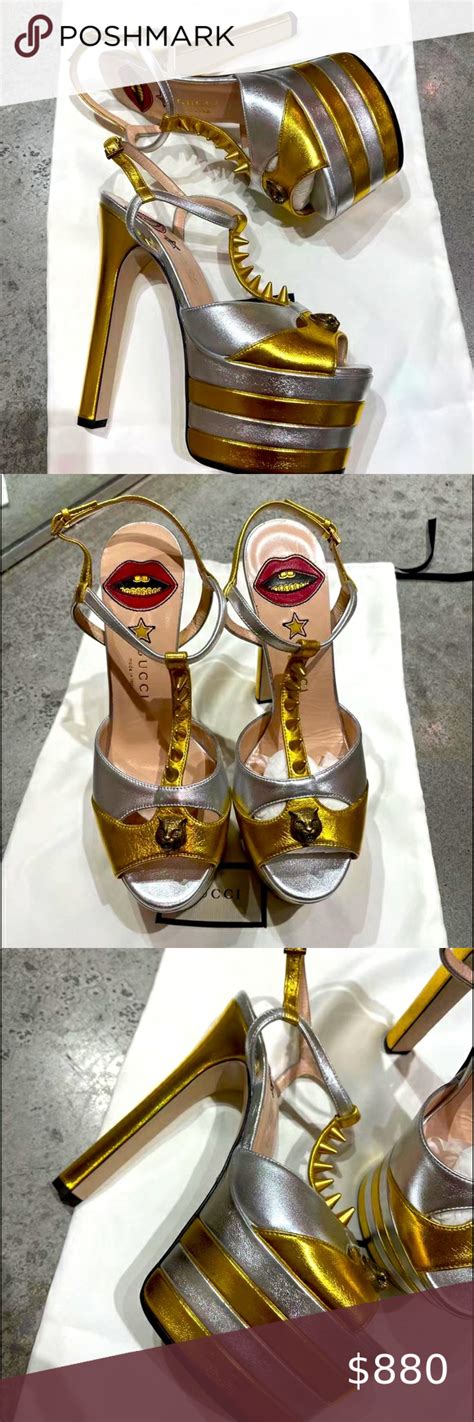 gucci tiger plattform heels